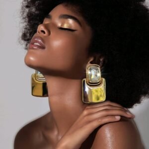 modern geometric statement earrings