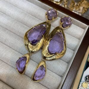 Classy Lady Purple Earrings