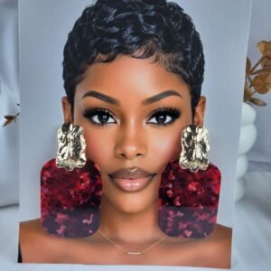 Red Torto shell Bold Statement Earrings